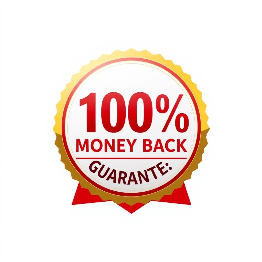 100% money-back guarantee seal for Breathe supplement, building trust on this grabbing sales page 100% money-back guarantee seal for Breathe supplement, building trust on this grabbing sales page