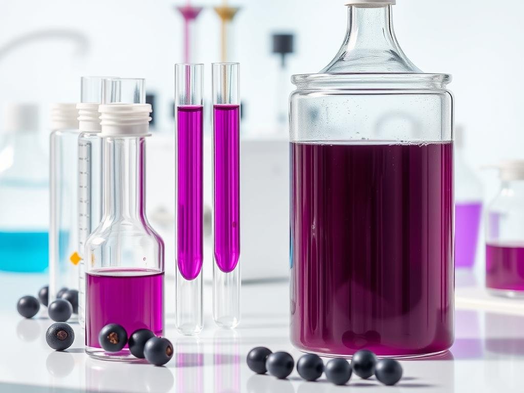 Elderberry extract shown in laboratory setting, highlighting scientific approach on this grabbing sales page Elderberry extract shown in laboratory setting, highlighting scientific approach on this grabbing sales page