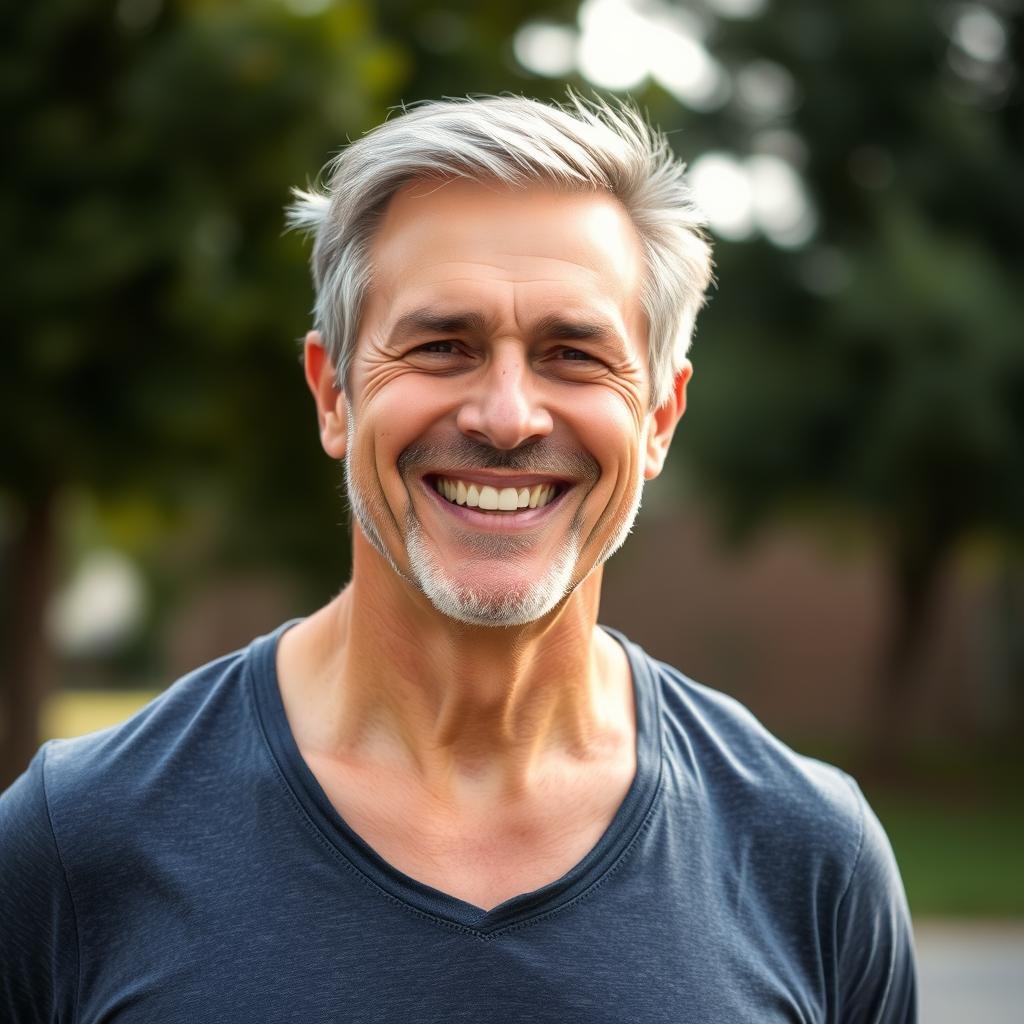 Portrait of Robert K., demonstrating product effectiveness on this grabbing sales page